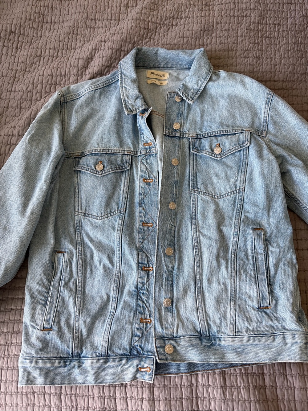 Madewell Light Wash Denim Trucker Jacket